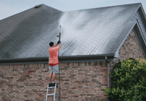 Pressure Washing Large Roof