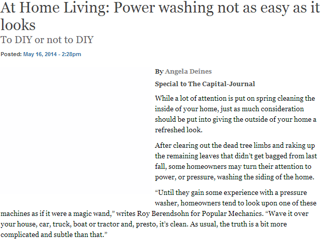 Power washing not as easy as it looks - DIY Washing