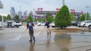 Concrete cleaning