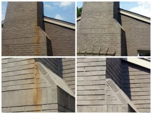 Power Washing Brick Before and After - Preventing Stains